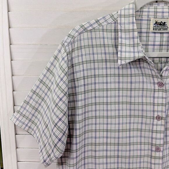 Plaid Shirt Size XL Northern Reflections Cotton Embroidered Plaid - Picture 4 of 10